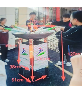 Đài đuốc cỡ lớn inox ( thắp lửa đại hội )